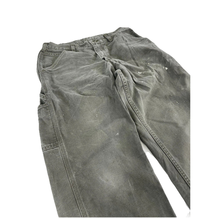 Mens Carhartt B11 Gray Loose Fit Dungaree Carpenter Pants Size 32X30