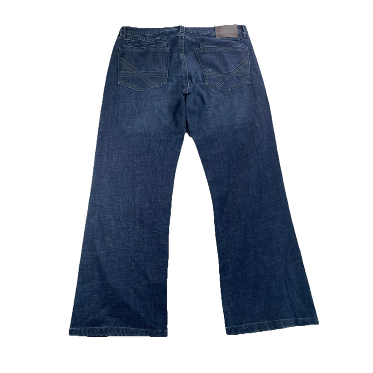 Mens TK AXEL Slim Bootcut Dark Wash Blue Jean Size 36x30