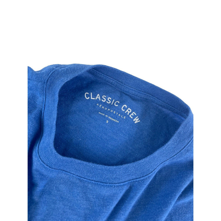 Aeropostale Women's Blue "Aéropostale Eighty Seven" Graphic Tee Size Small