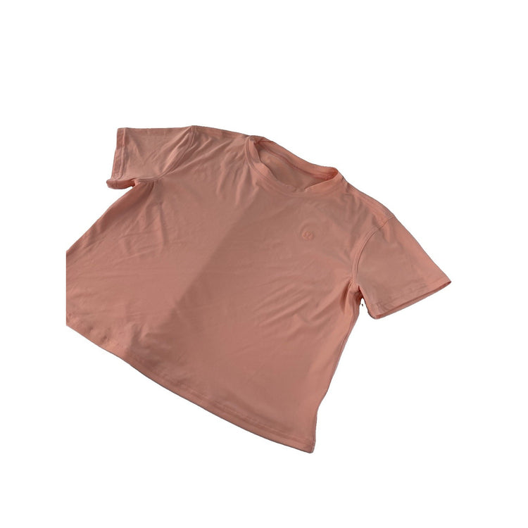 Women's Lululemon Athletica Peach Cropped T-Shirt, Size L