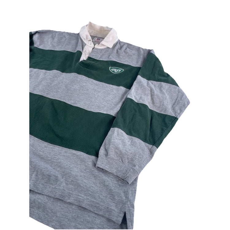 Mens NFL NY Jets Multicolor Longsleeve Polo Shirt Size L