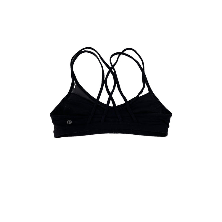 Womens Lululemon Black Strappy Sport Bra Size 6