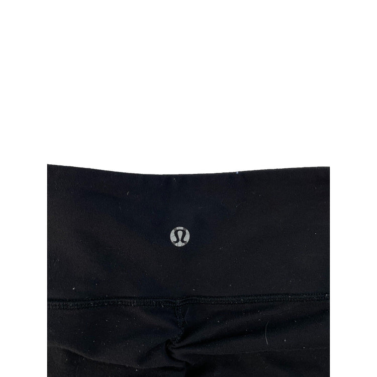 Womens Lululemon Solid Black Mid Rise Scrunch Back Leggings Size 2