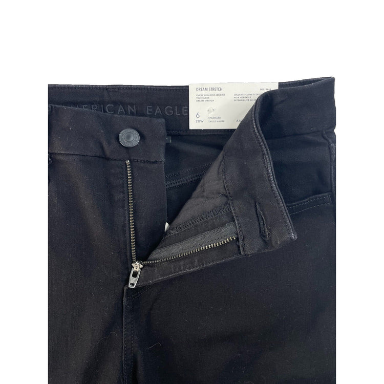 Women's American Eagle Dream Stretch Curvy High-Rise Jegging Black Size 6