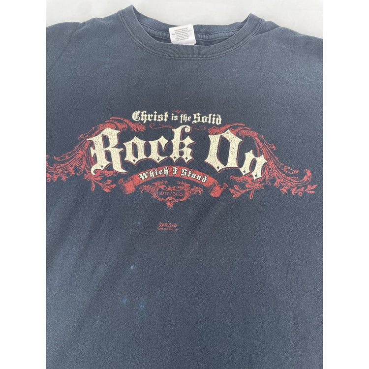 Mens Y2K Kerusso Black Christ Graphic T Shirt Size Medium