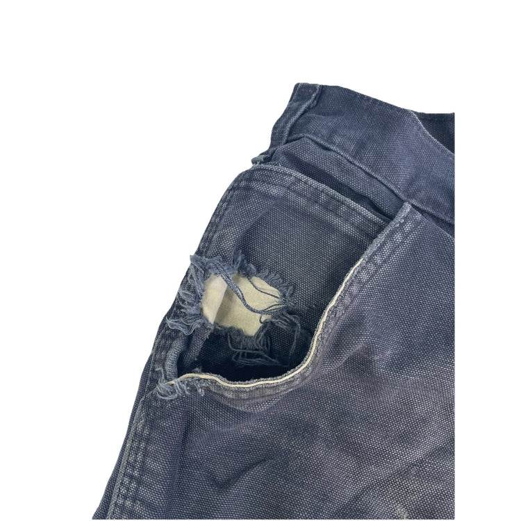 Mens Carhartt Dark Navy Blue Denim Jeans Size 40X32