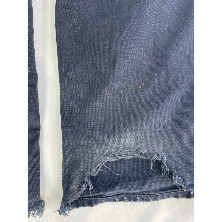Mens Carhartt Dark Navy Blue Denim Jeans Size 40X32