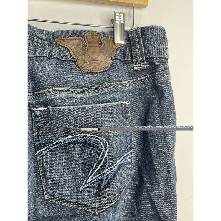 Women’s Y2K VTG Wear It Loud Freestyle Revolutionary Denim Straight Jeans Sz 16s