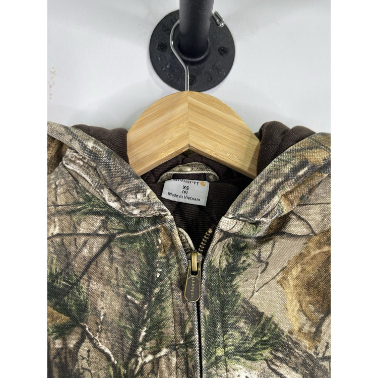 Youth Boys Realtree Camo Carhartt Hooded Jacked Size Xs(6)