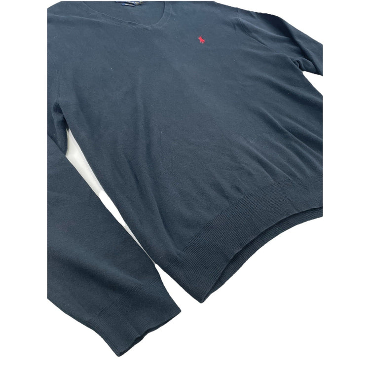 Mens Polo Ralph Lauren Size 2XL Black V Neck Sweater