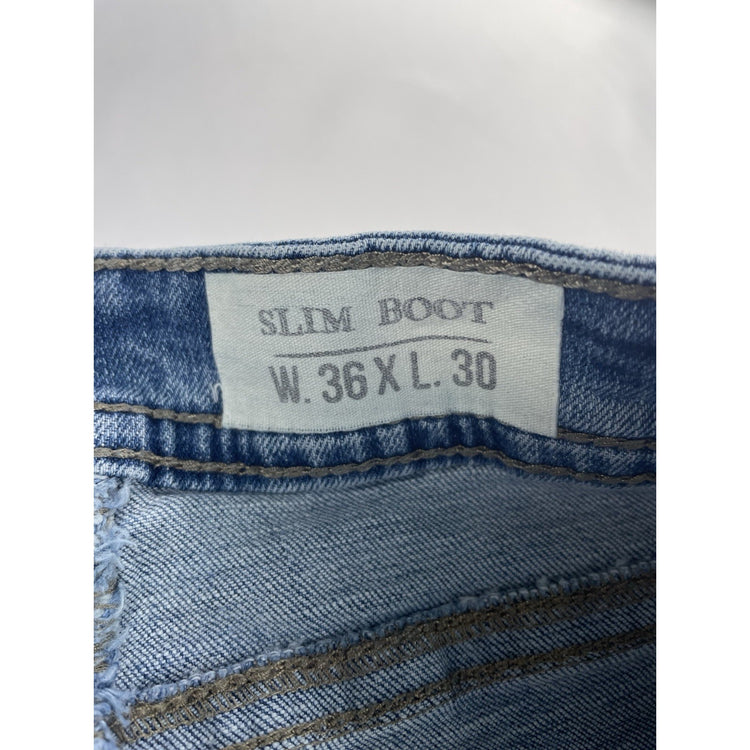 Men’s TK Axel Slim Boot Jeans Size 36x30