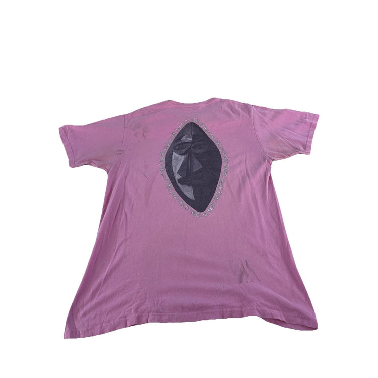 Mens Vintage Stüssy Pink Graphic T-Shirt Size Medium Rare Surf Skate