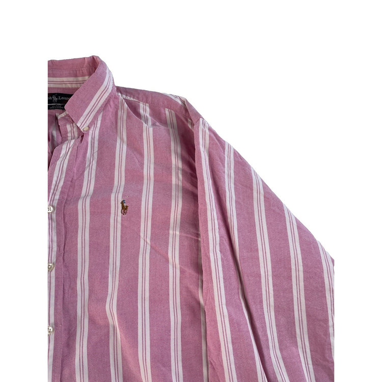 Men Vintage Ralph Lauren Blaire Striped Button Down Shirt Size XL