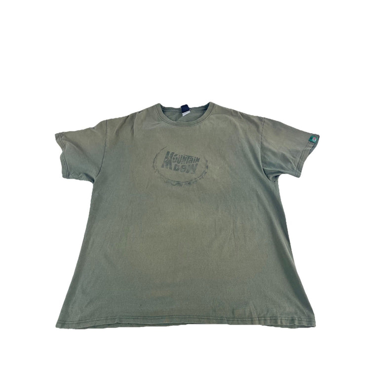 Mens Classic Green Mountain Dew T Shirt Size XL