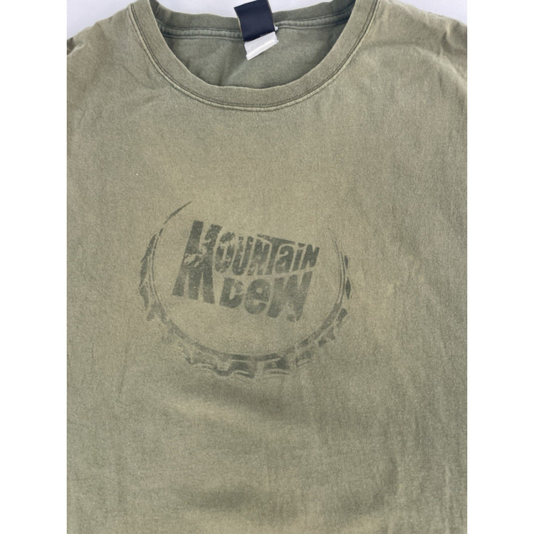 Mens Classic Green Mountain Dew T Shirt Size XL