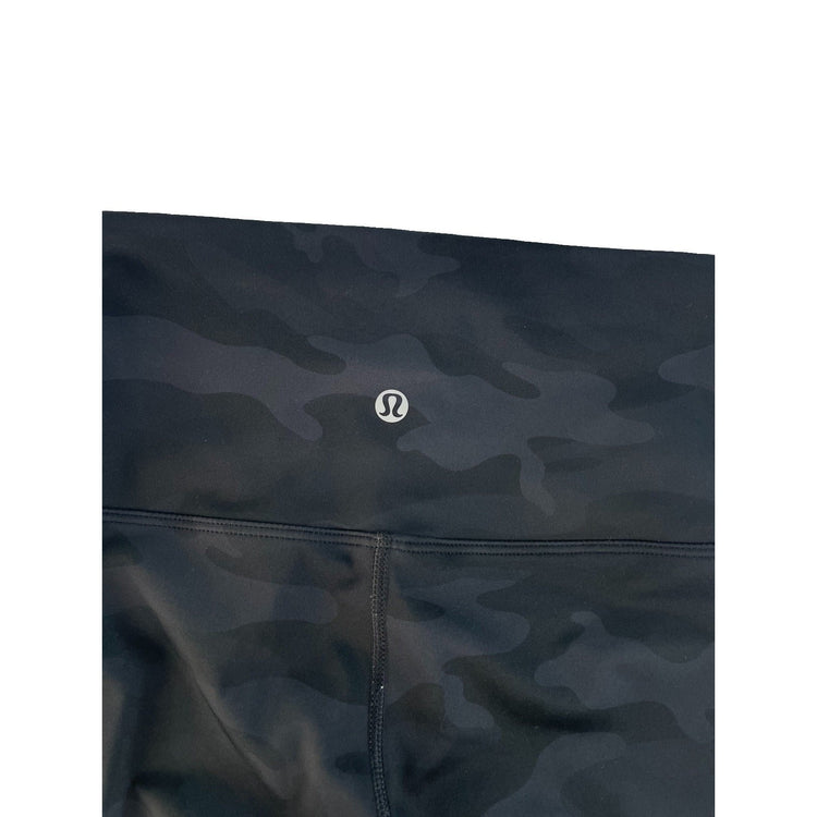 Womens Lululemon Black Camo Print High-Rise Ankle Leggings Size 6