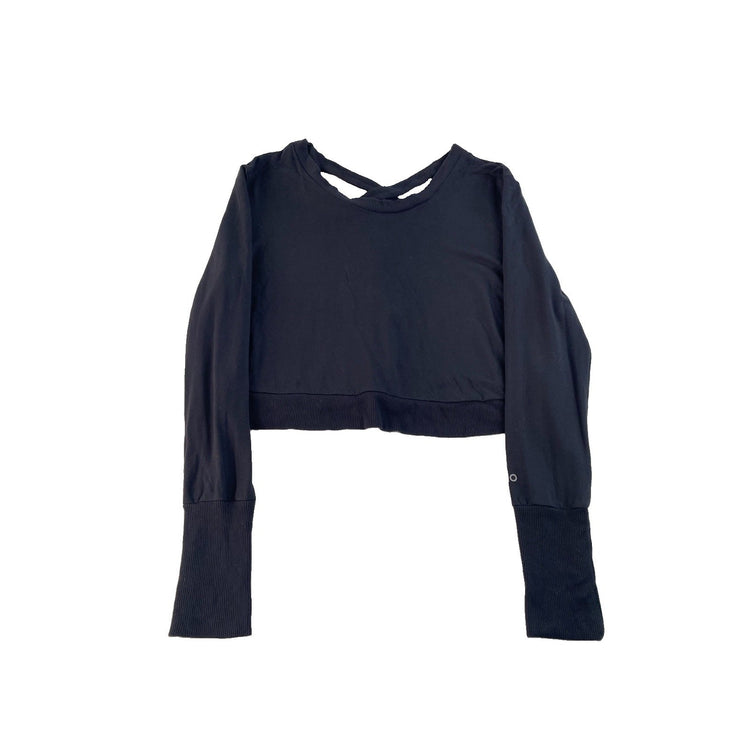 Womens Alo Yoga Crop Top Long Sleeve Size S