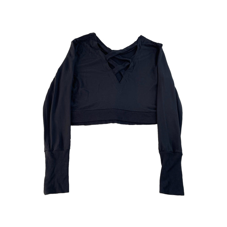 Womens Alo Yoga Crop Top Long Sleeve Size S