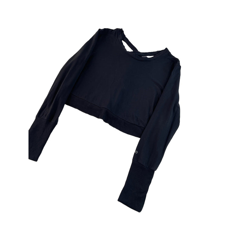 Womens Alo Yoga Crop Top Long Sleeve Size S