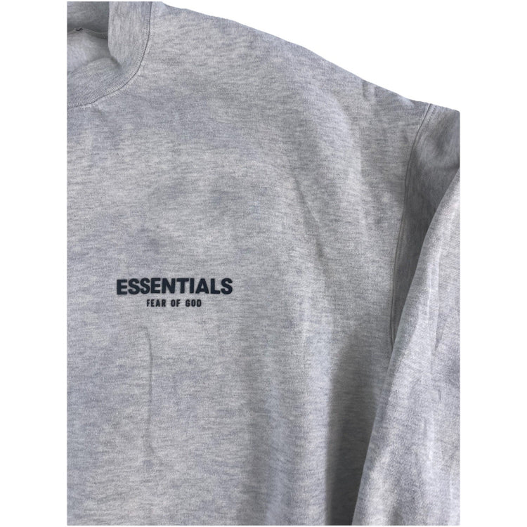 Mens Essentials Fear Of God Light Gray Crewneck Sweatshirt Size L