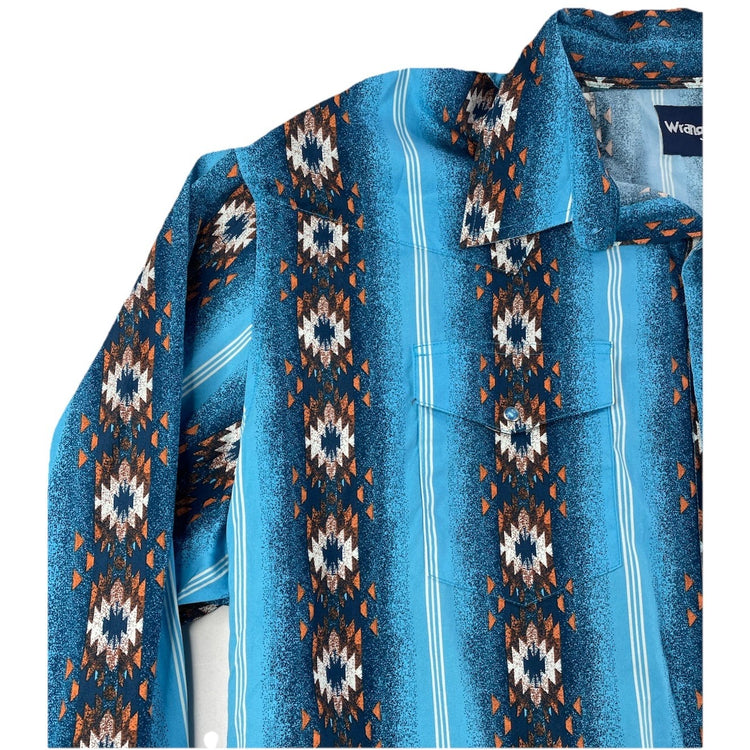 Mens Vintage Wrangler Retro-Style Long-Sleeve Western SnapDown Shirt Size 3xl