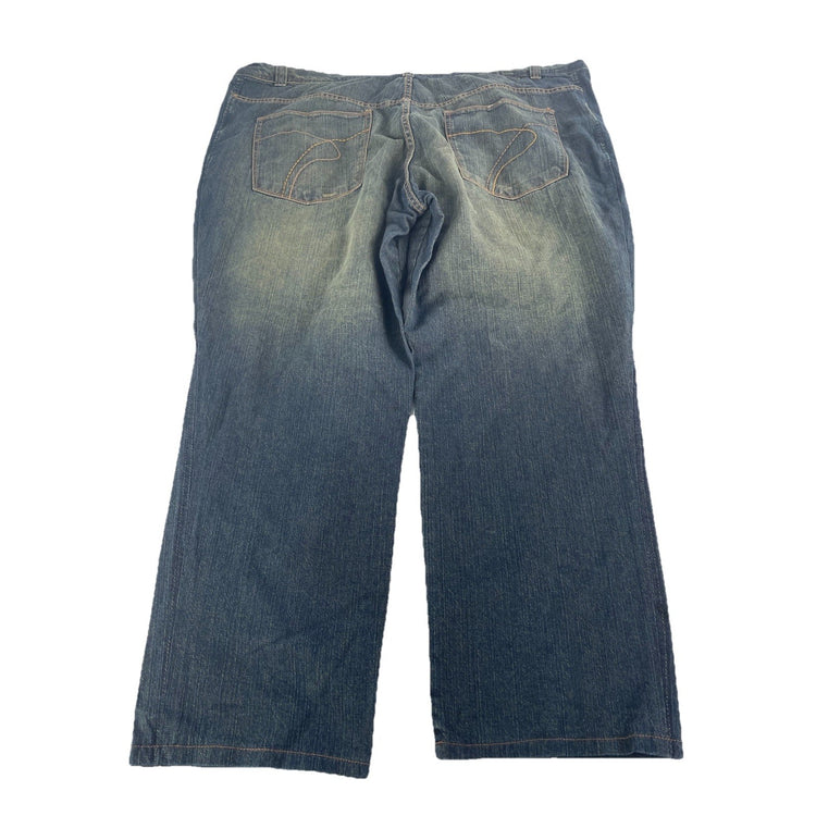 Mens Vintage Pellepelle Acid-Wash Baggy Style Streetwear Jeans Size 48x34