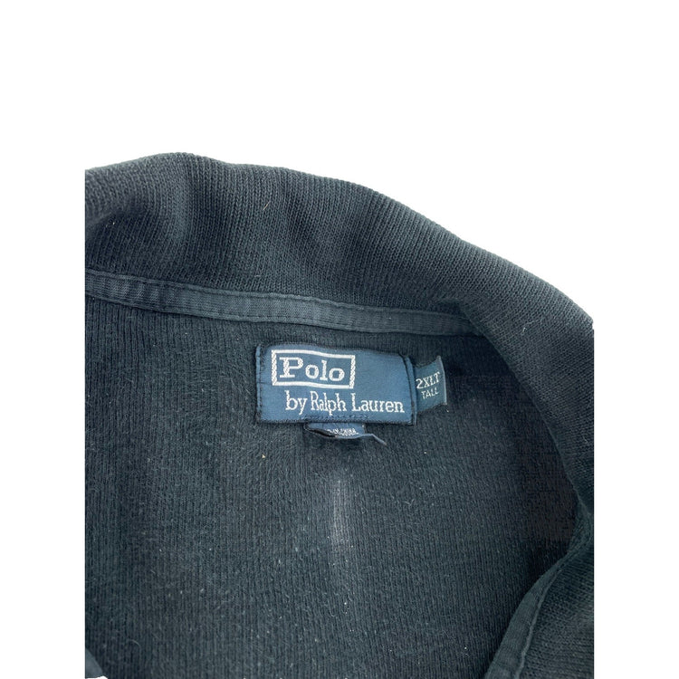 Mens Polo Ralph Lauren Size 2XLT Black Quarter Zip Sweater