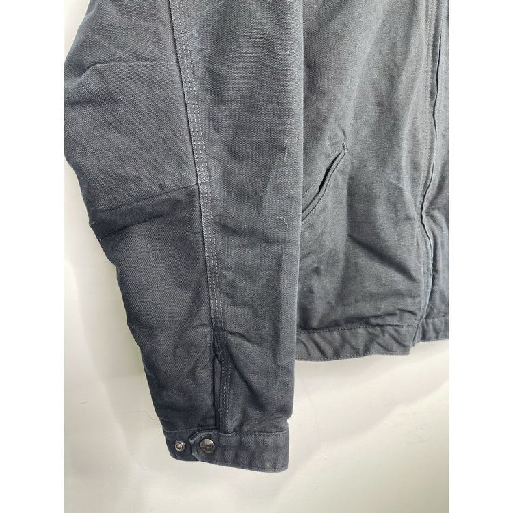 Men’s Workwear Heavyweight Carhartt Plaid Lined Detroit Jacket Black Sz XL Tall