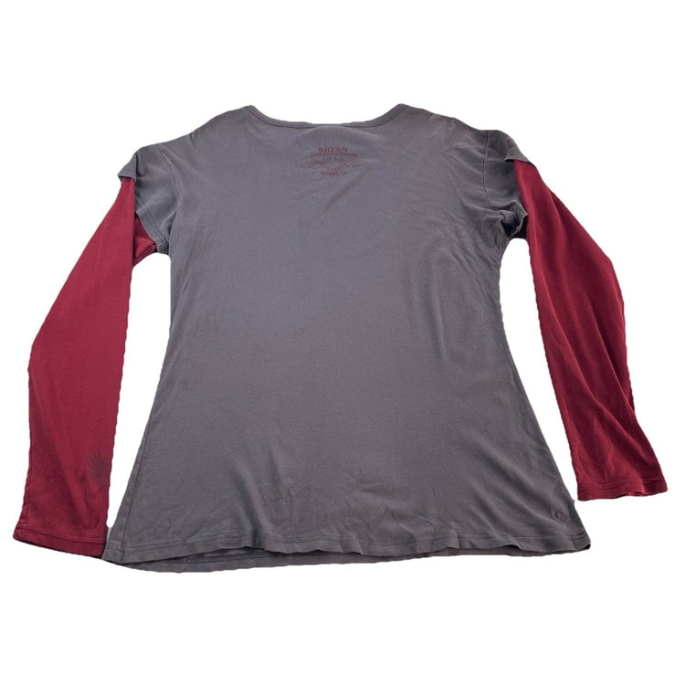 Women’s Harley Davidson Red&Gray Longsleeve Shirt Size XL