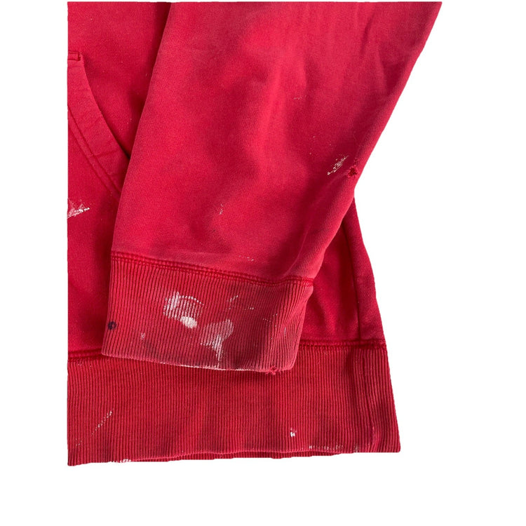 Mens Vintage Distressed Abercrombie & Fitch Red Gym Issue 092 Hoodie Size Xl