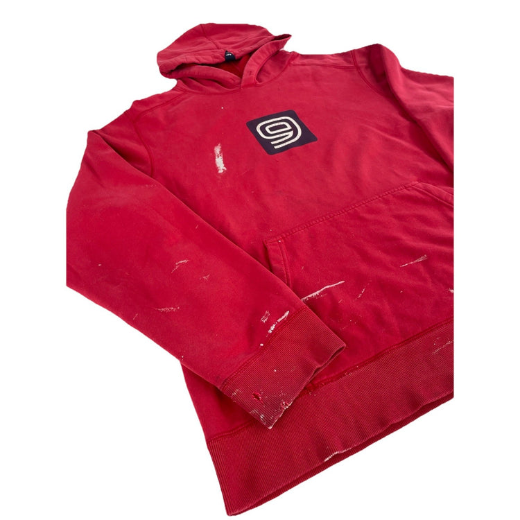 Mens Vintage Distressed Abercrombie & Fitch Red Gym Issue 092 Hoodie Size Xl