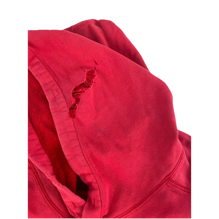 Mens Vintage Distressed Abercrombie & Fitch Red Gym Issue 092 Hoodie Size Xl