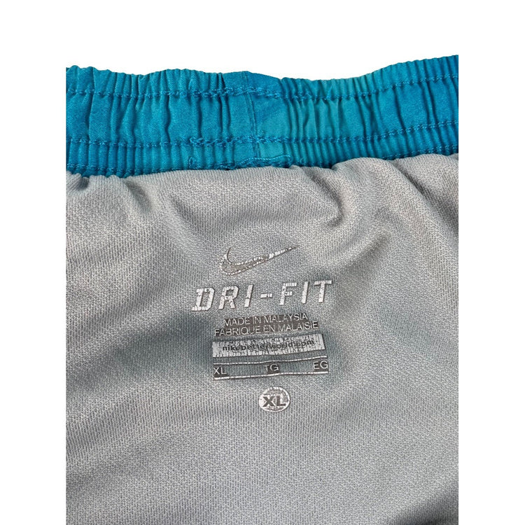 Nike Dri-FIT Women's Blue Abstract Pattern Athletic Running Shorts, Size XL