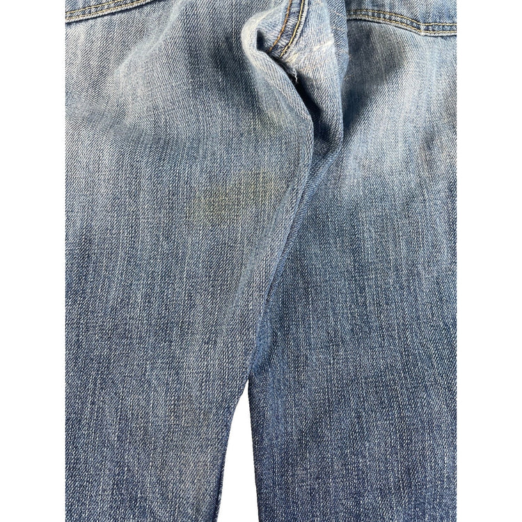 Mens American Eagle Low Rise Bootcut Jeans Blue Distressed Denim Size 34x32