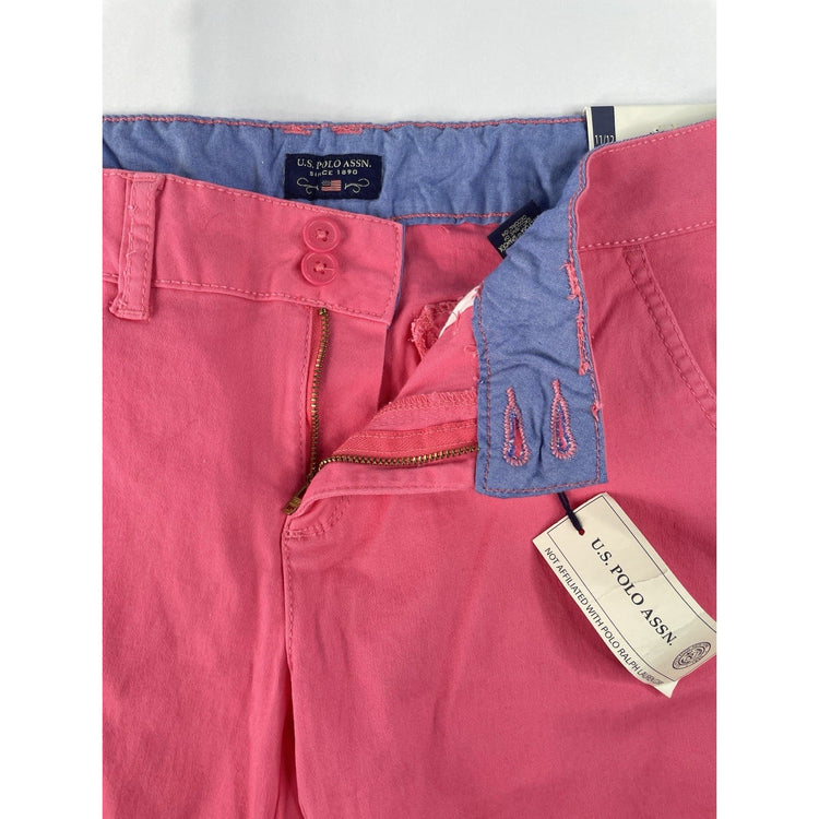 Womens U.S. Polo ASSN. Pink Shorts Size 11/12