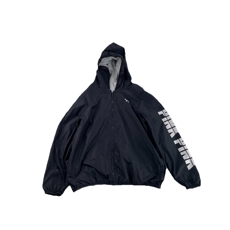 Womens Victoria’s Secret PINK Black Zip Up Windbreaker Jacket Size XS
