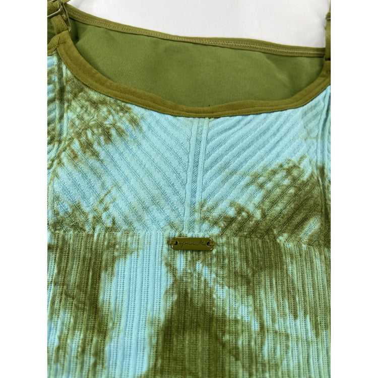 Womens PINK Active Green & Blue Sports Bra Size XL