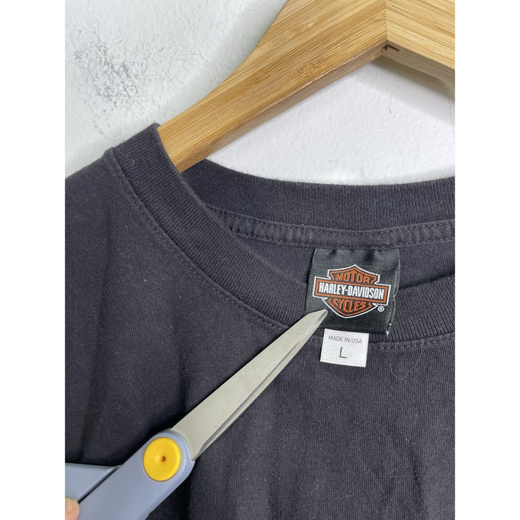 Men’s 2023 HD Harley Davidson Double Sided Graphic T Shirt Sz L