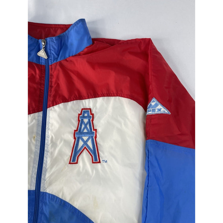 Mens Vintage Apex One Houston Oilers Lightweight Jacket Size Large