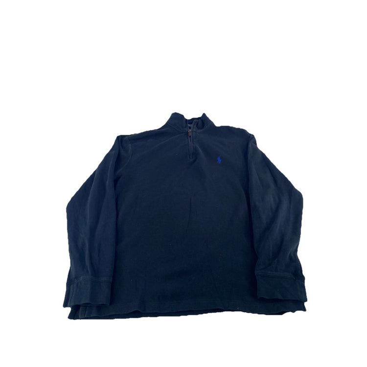 Mens Polo Ralph Lauren Black LongSleeve 1/4 Zip Sweatshirt Size S