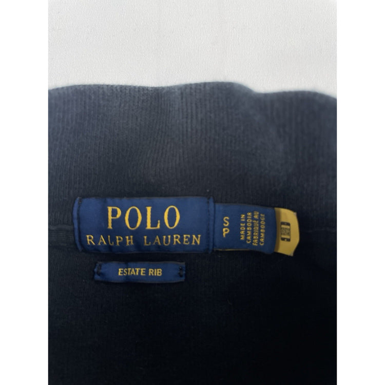 Mens Polo Ralph Lauren Black LongSleeve 1/4 Zip Sweatshirt Size S