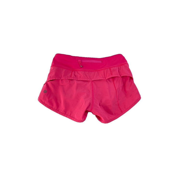 Women's Lululemon Athletic Running Shorts, Bright Pink, Size 2