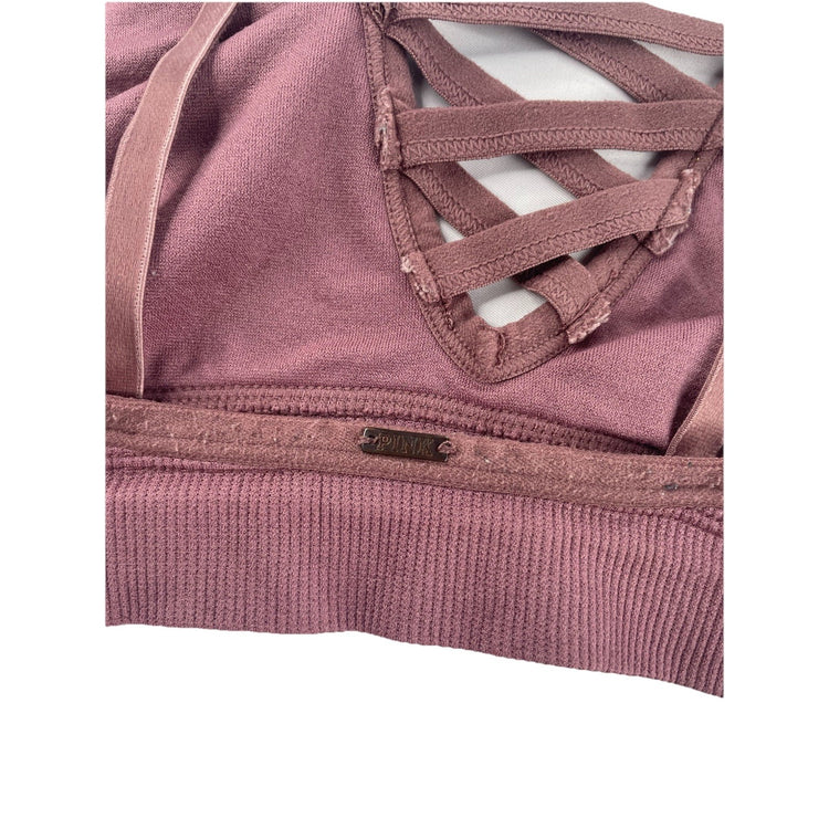 Womens Victoria Secret Mauve-Goldish Sports Bra Size M
