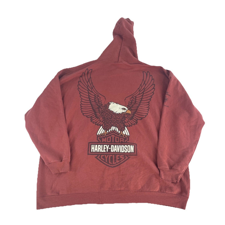 Mens Harley Davidson Motorcycle Basic Eagle Graphic Pullover Hoodie Size 3XL