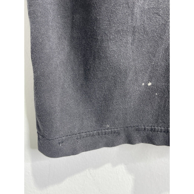 Men’s Vintage Harley Davidson Double Sided Graphic Flaming Skulls T Shirt Sz L