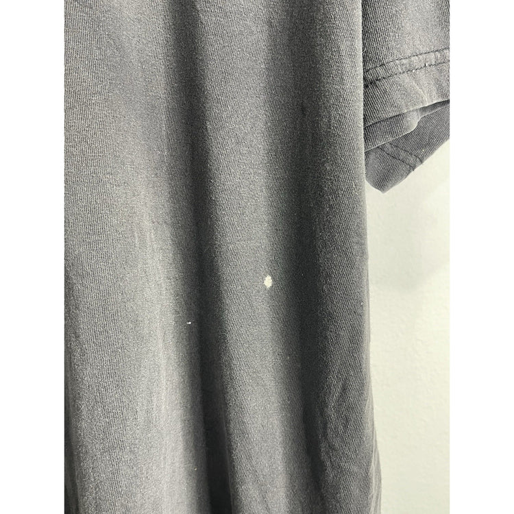 Men’s Vintage Harley Davidson Double Sided Graphic Flaming Skulls T Shirt Sz L