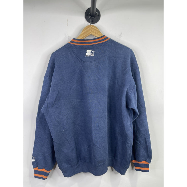 Vintage NFL Chicago Bears Starter Blue Pull Over Sweatshirt Size Large