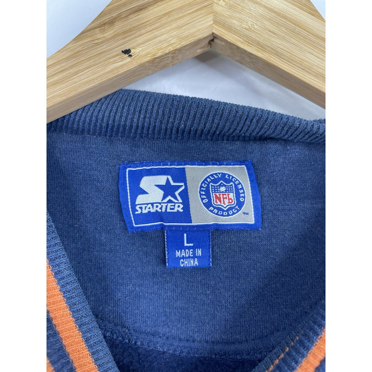 Vintage NFL Chicago Bears Starter Blue Pull Over Sweatshirt Size Large