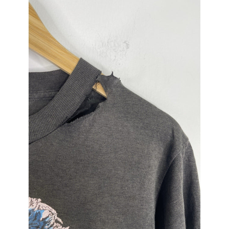 Men’s Vintage 80s Harley Davidson Born Free Graphic 3D Emblem Graphic Sz L