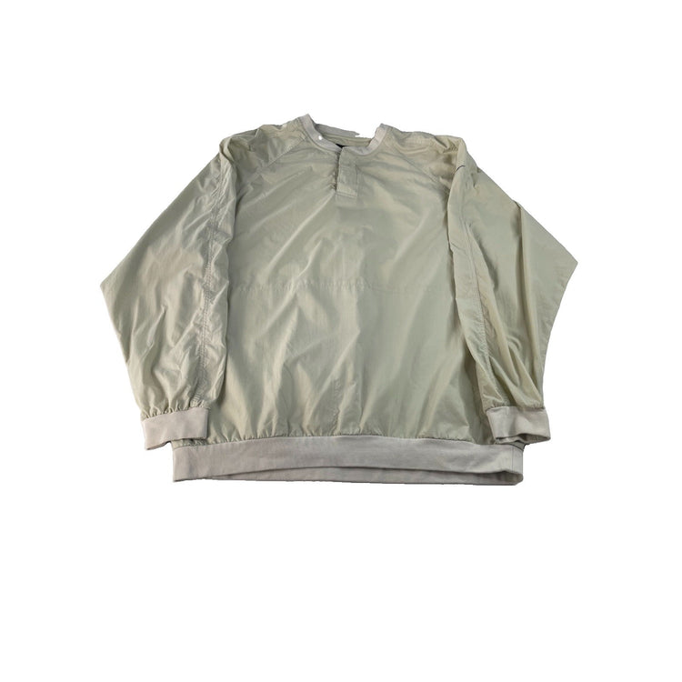 Mens Nike Golf Windbreaker Pullover Jacket 1/4 Snap Beige Ripstop Size XL
